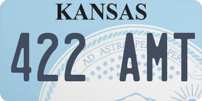 KS license plate 422AMT