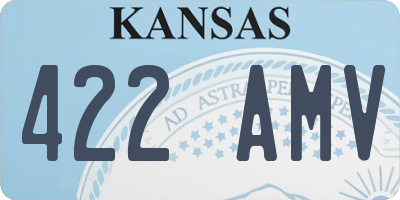 KS license plate 422AMV