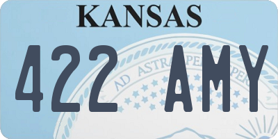 KS license plate 422AMY