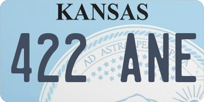 KS license plate 422ANE