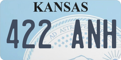 KS license plate 422ANH