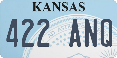 KS license plate 422ANQ