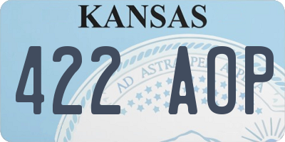 KS license plate 422AOP