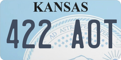KS license plate 422AOT