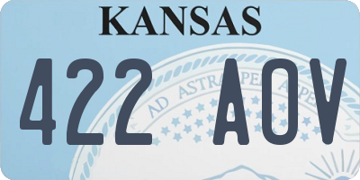KS license plate 422AOV
