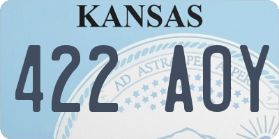 KS license plate 422AOY