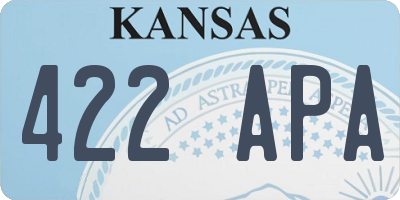 KS license plate 422APA