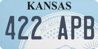 KS license plate 422APB