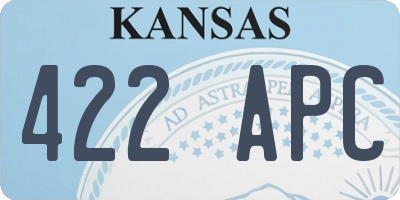 KS license plate 422APC
