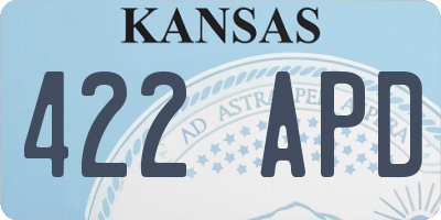 KS license plate 422APD