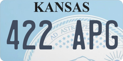 KS license plate 422APG
