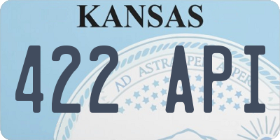 KS license plate 422API