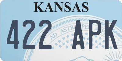 KS license plate 422APK