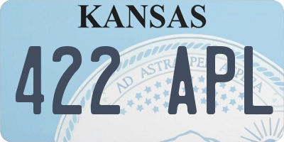 KS license plate 422APL