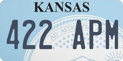 KS license plate 422APM