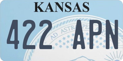 KS license plate 422APN
