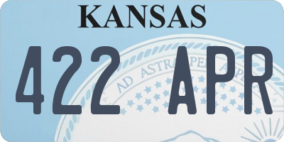 KS license plate 422APR