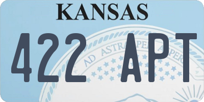 KS license plate 422APT