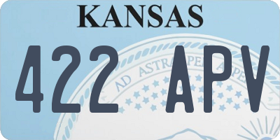 KS license plate 422APV