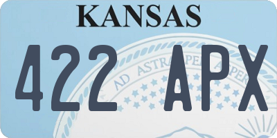 KS license plate 422APX
