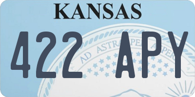 KS license plate 422APY