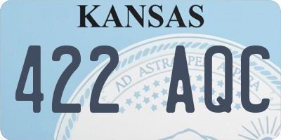 KS license plate 422AQC