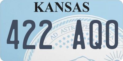 KS license plate 422AQO
