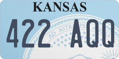 KS license plate 422AQQ