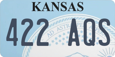 KS license plate 422AQS