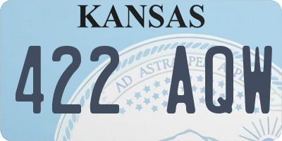 KS license plate 422AQW