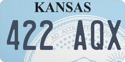 KS license plate 422AQX