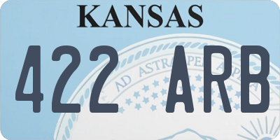 KS license plate 422ARB