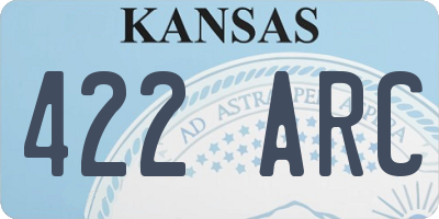 KS license plate 422ARC