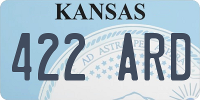 KS license plate 422ARD