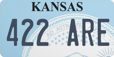 KS license plate 422ARE
