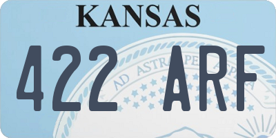 KS license plate 422ARF