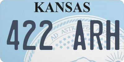 KS license plate 422ARH