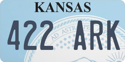 KS license plate 422ARK