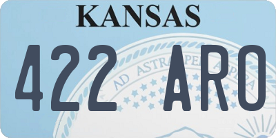KS license plate 422ARO