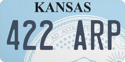 KS license plate 422ARP