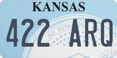 KS license plate 422ARQ