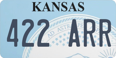 KS license plate 422ARR