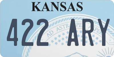 KS license plate 422ARY