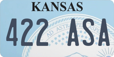 KS license plate 422ASA