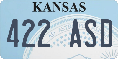 KS license plate 422ASD