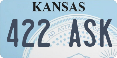 KS license plate 422ASK
