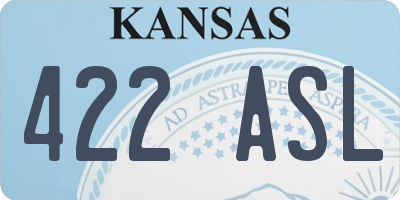 KS license plate 422ASL