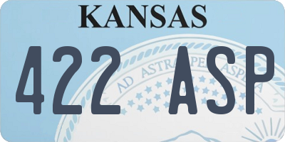 KS license plate 422ASP
