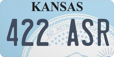 KS license plate 422ASR