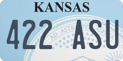 KS license plate 422ASU